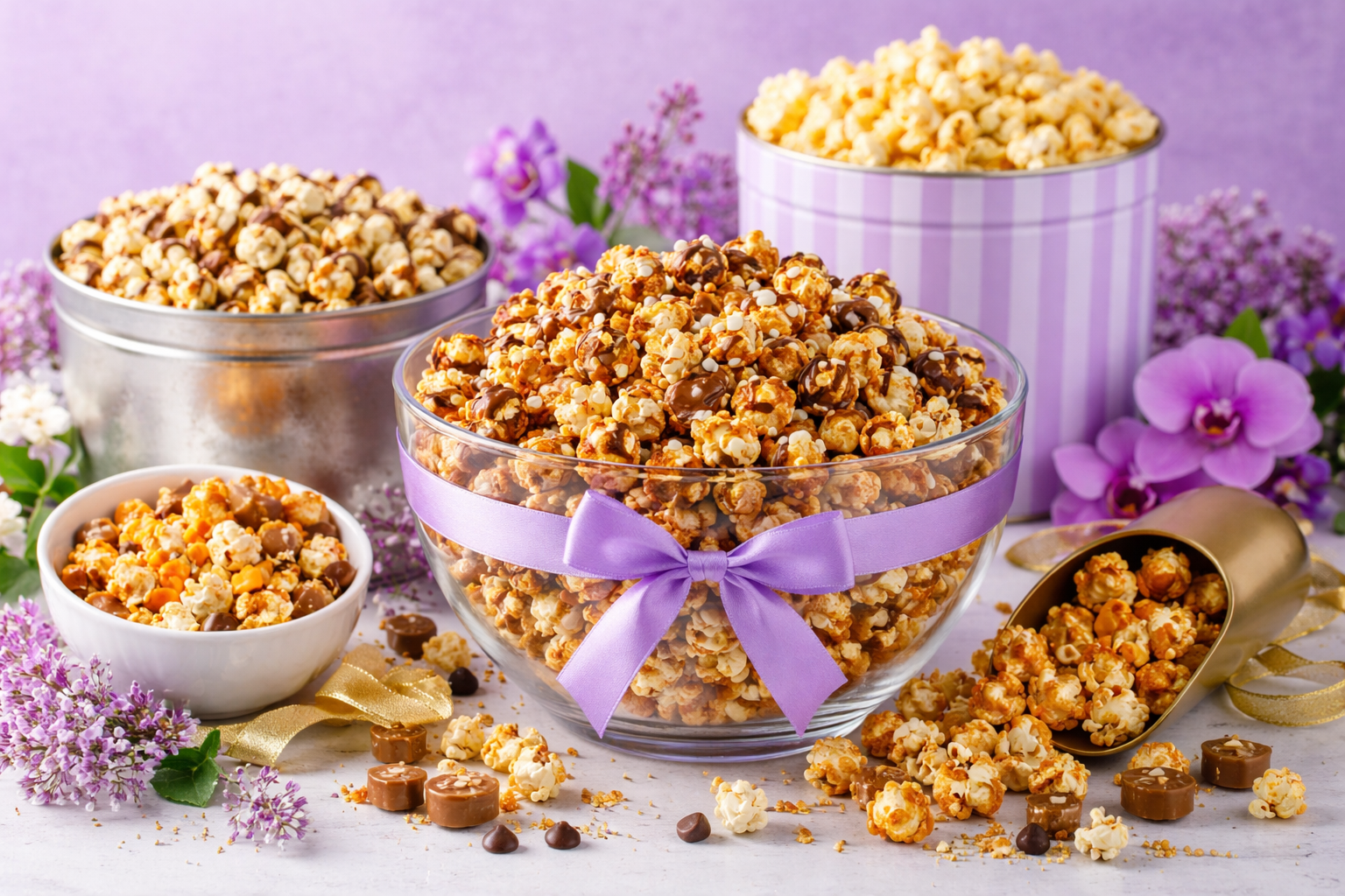Gourmet popcorn gift assortment